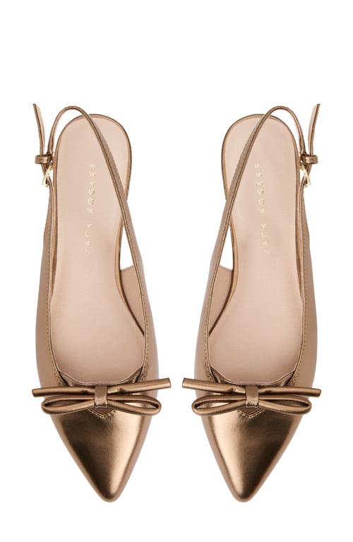 Jack Rogers Lennox Slingback Pointed Toe Flat In Brown