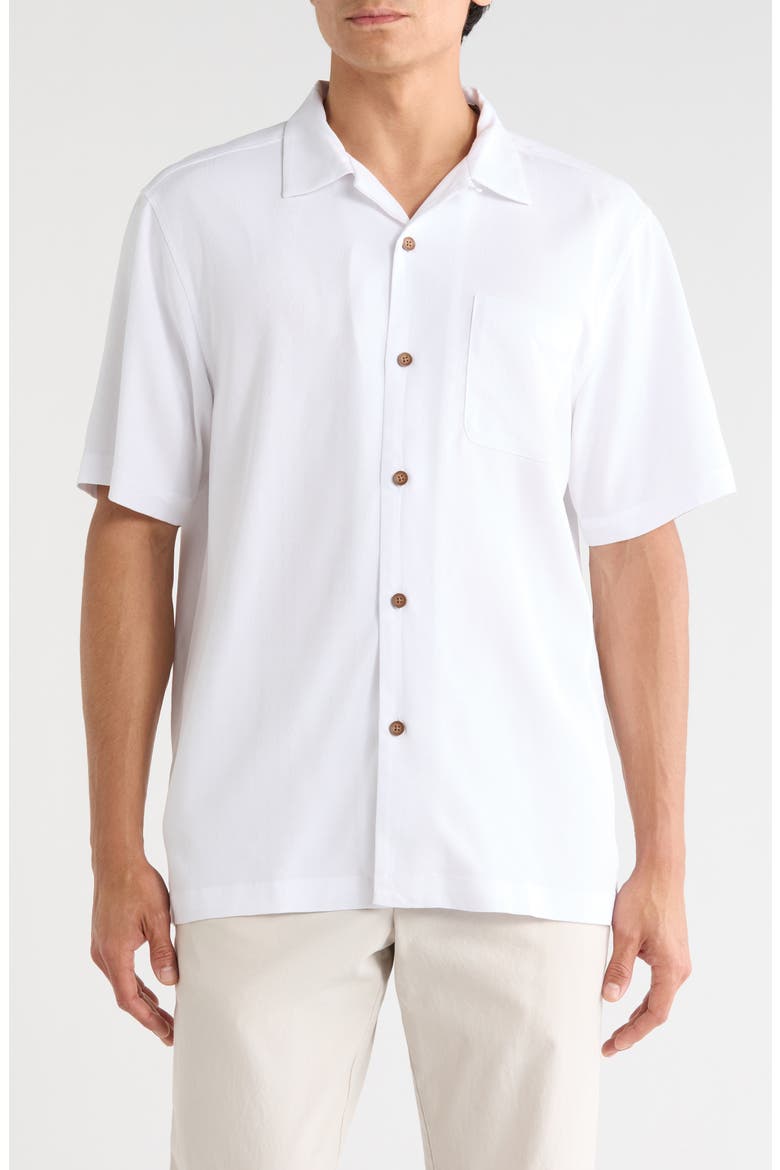 Coastal Ease Designated Driver IslandZone® Camp Shirt, Main, color, WHITE
