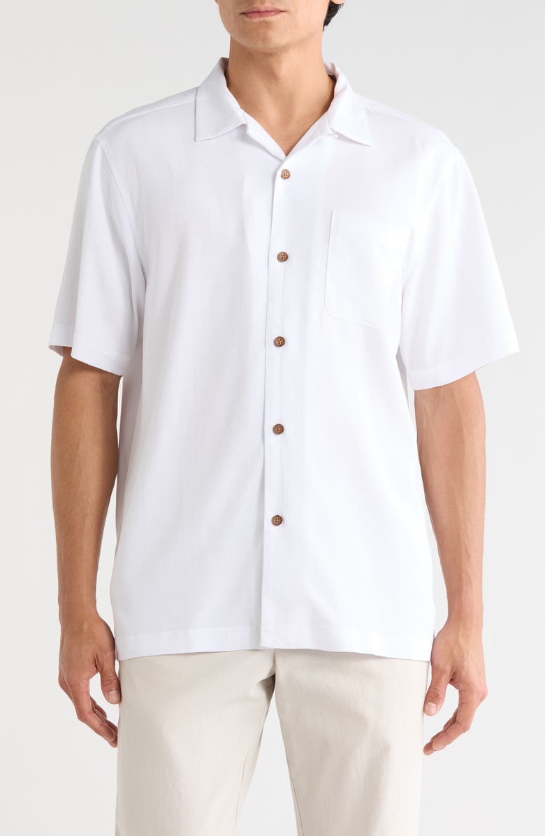Tommy Bahama Coastal Ease Designated Driver IslandZone<sup>®</sup> Camp Shirt, Main, color, White