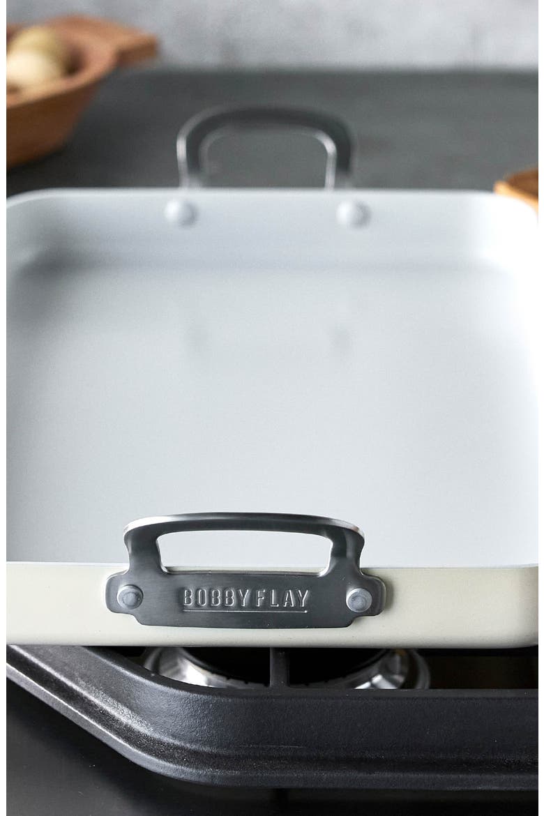 x Bobby Flay Ceramic Nonstick Double Burner Griddle, Alternate, color, CREAM