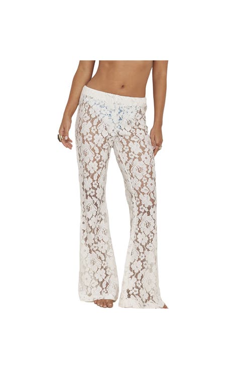 Saint Tropez Floral Lace Cover-Up Pants