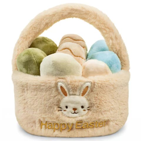 Easter Plush Egg Basket Toy Set with Bunny Design 11-Piece