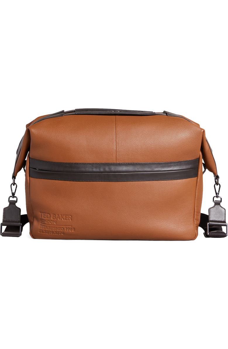 Ted Baker London Kaisel Leather Holdall Bag, Main, color,