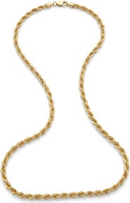 ARGENTO VIVO Men's Rope Chain Necklace