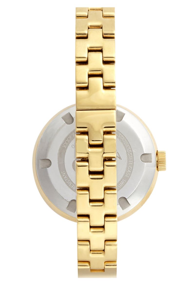 'Bold' Crystal Accent Bangle Watch, 34mm, Alternate, color, GOLD DIAL