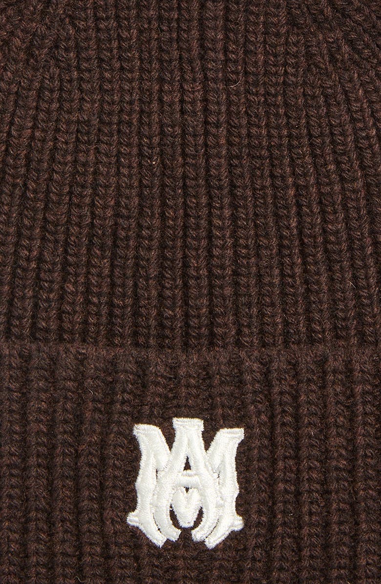 AMIRI MA Wool Beanie, Alternate, color, Dark Brown