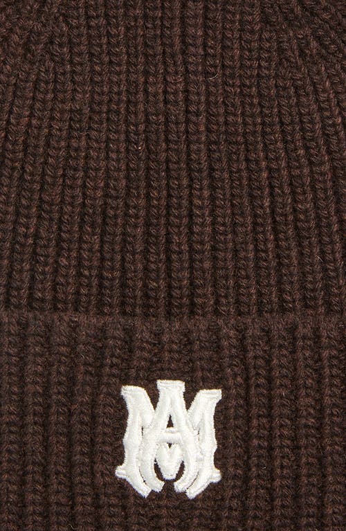 Amiri Ma Wool Beanie In Brown