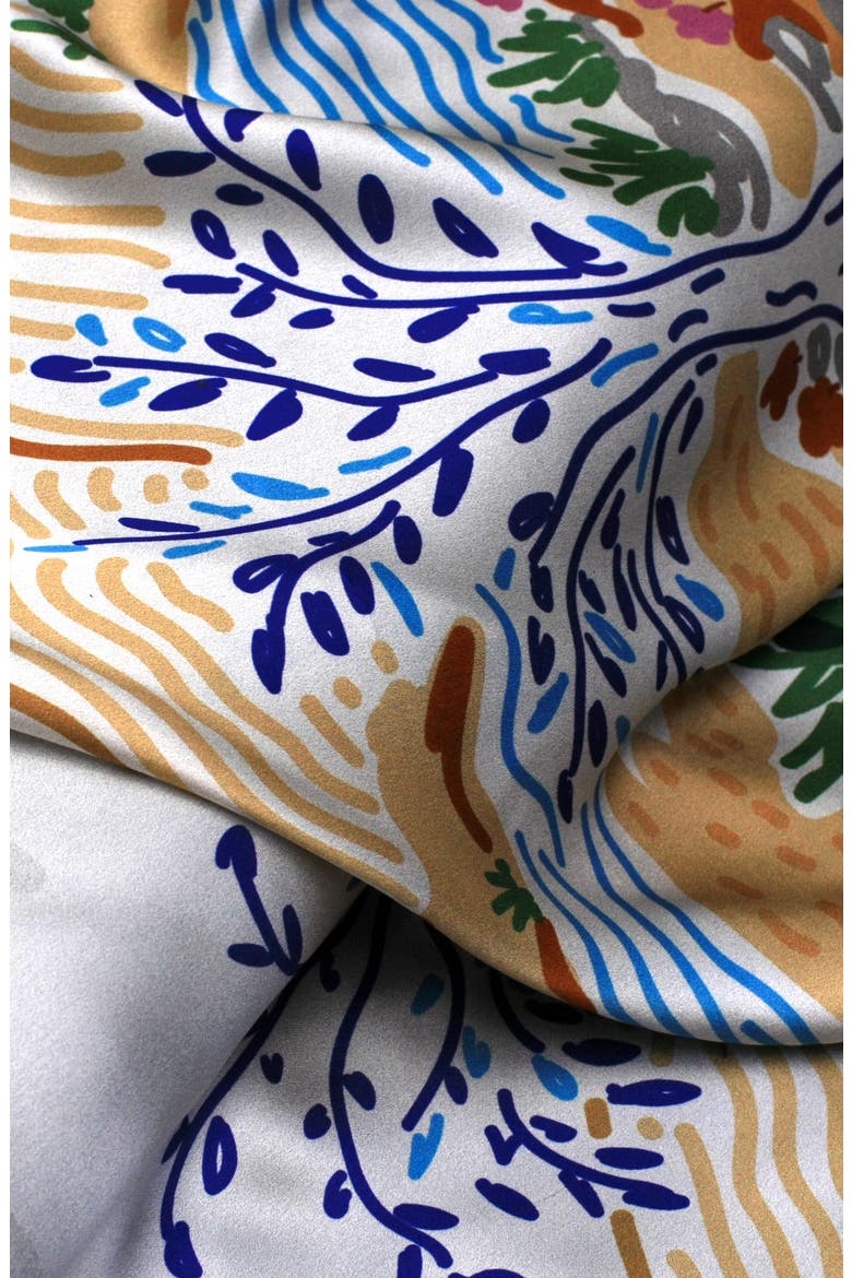 Silk Bandana Of After Sunset, Alternate, color, Grey