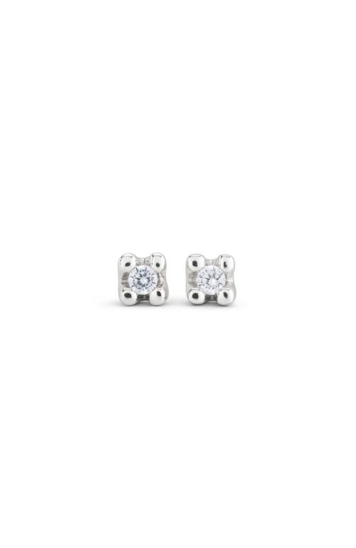 Unode50 Sterling Silver-plated Earrings With White Cubic Zirconia In Silver