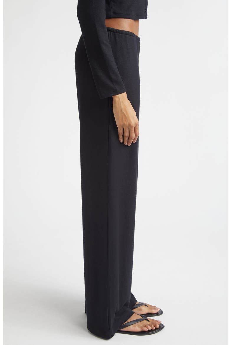 Lauren Knit Wide Leg Pants, Alternate, color, BLACK