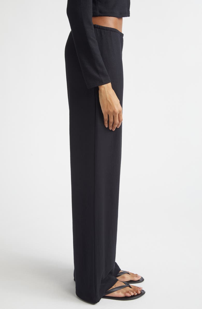 LESET Lauren Knit Wide Leg Pants, Alternate, color, Black
