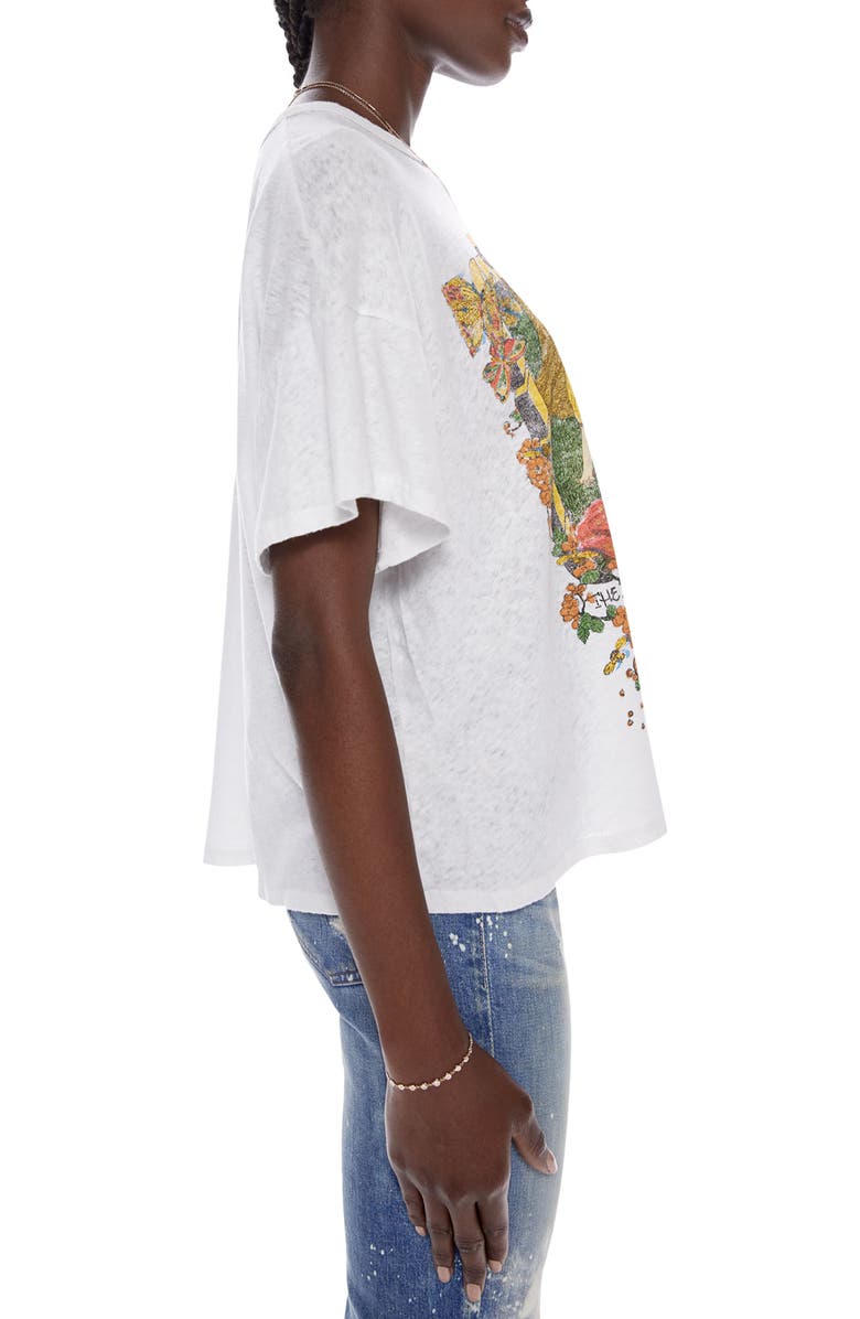 MOTHER The Big Deal Embellished Linen & Cotton Graphic Tee, Alternate, color,