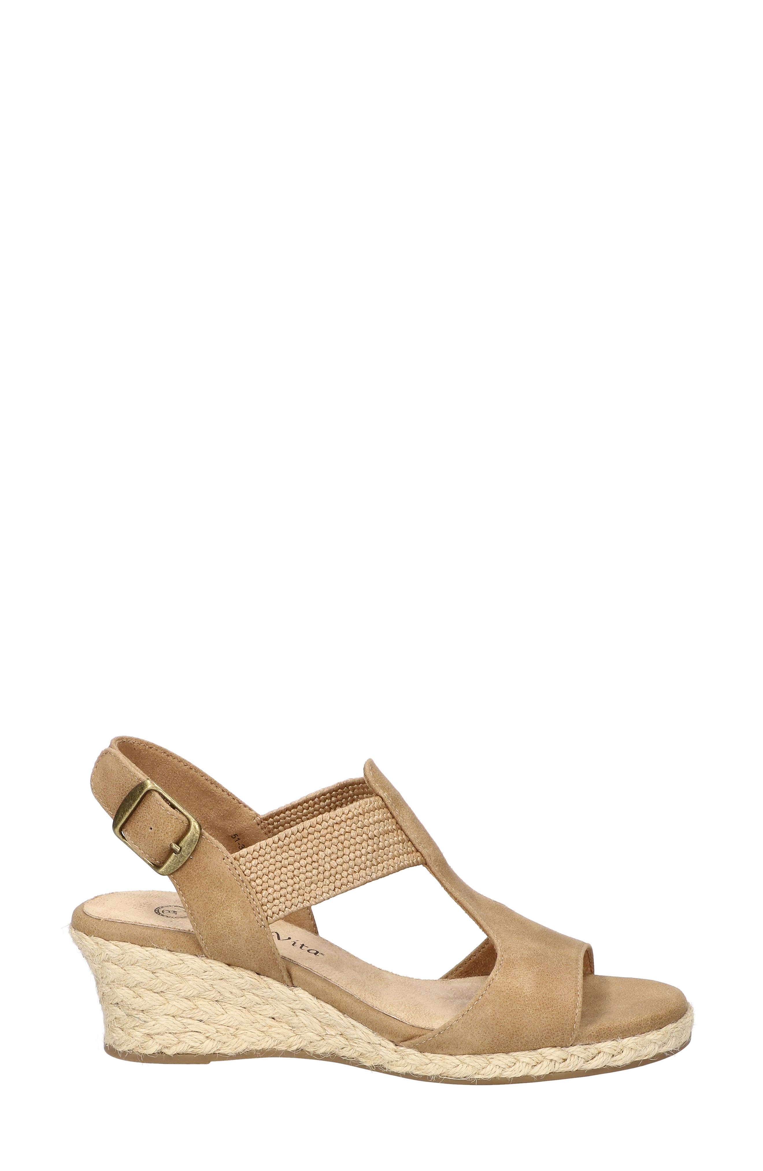 Zayla Wedge Sandal, Alternate, color, NATURAL