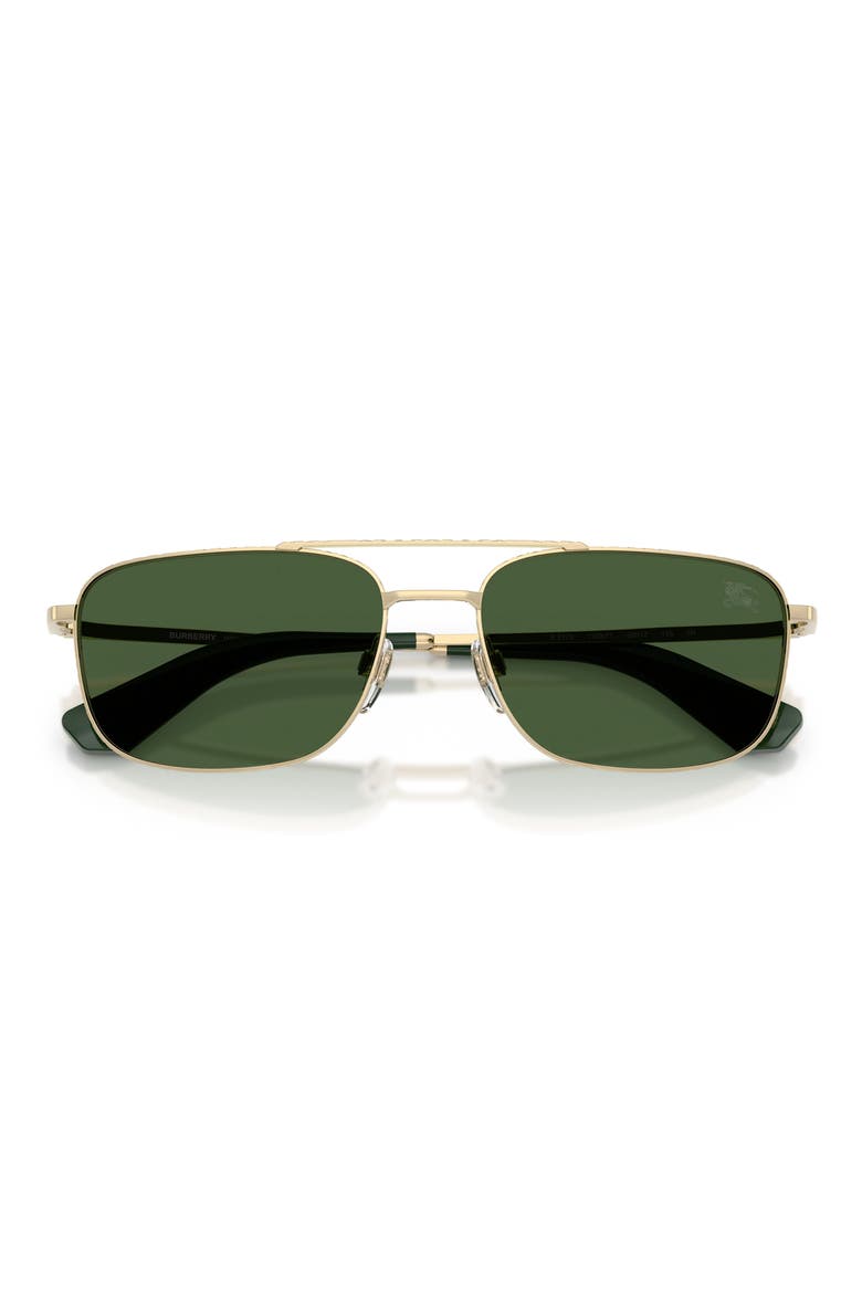 59mm Aviator Sunglasses, Alternate, color, LIGHT GOLD / DARK GREEN