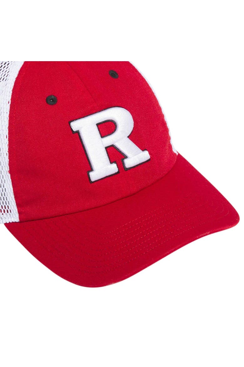 Men's adidas Scarlet Rutgers Scarlet Knights Mascot Slouch Trucker Adjustable Hat, Alternate, color, Scarlet