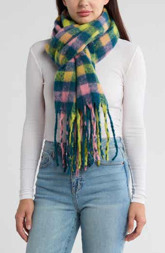 MARCUS ADLER Chunky Check Fringe Scarf | Nordstromrack MARCUS ADLER Chunky Check Fringe Scarf | Nordstromrack