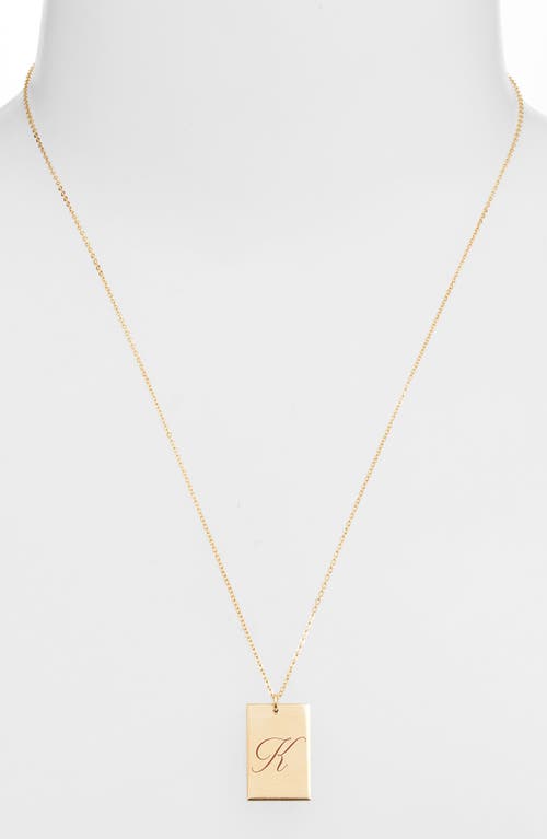 Set & Stones Stella Initial Pendant Necklace In Gold/k