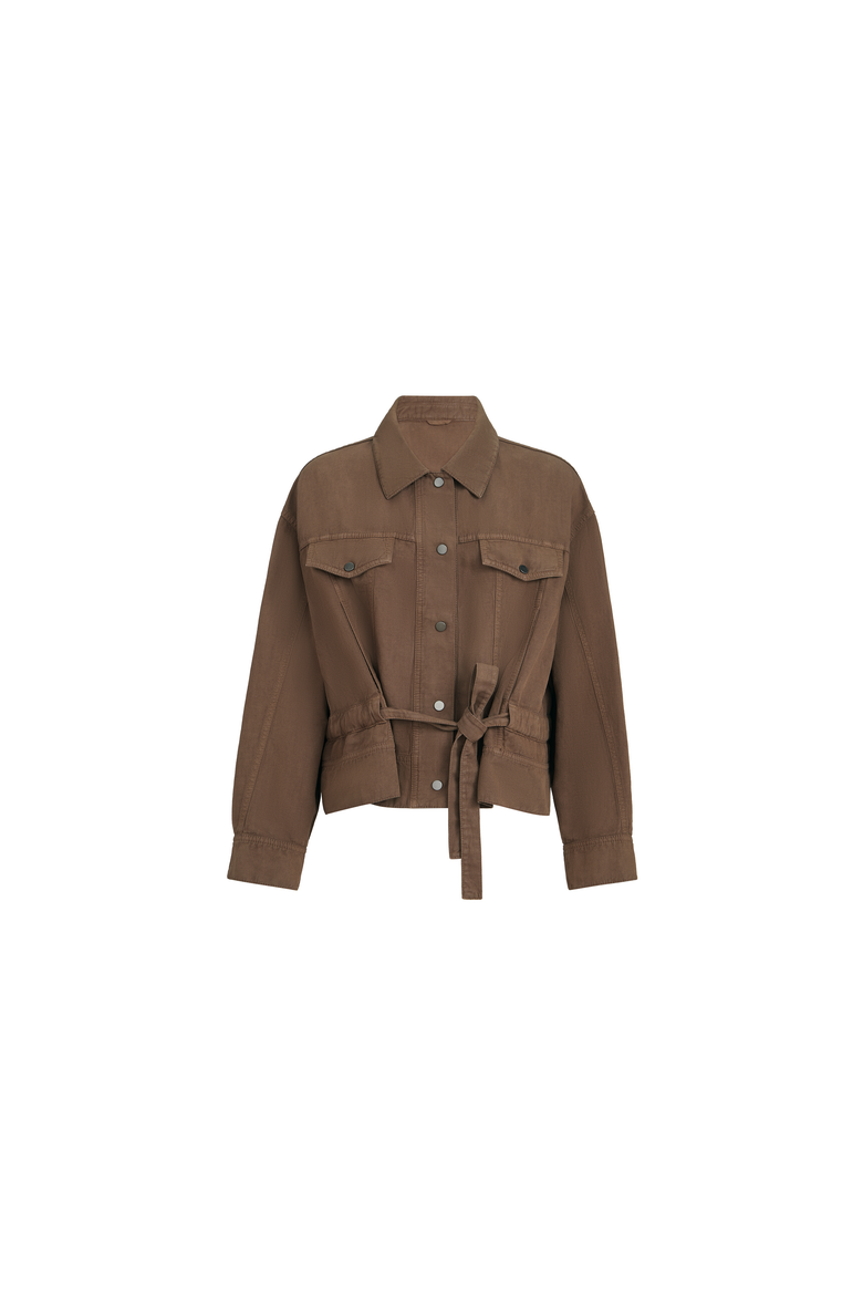 Garment-dyed cover outerwear jacket, Alternate, color, Cigar