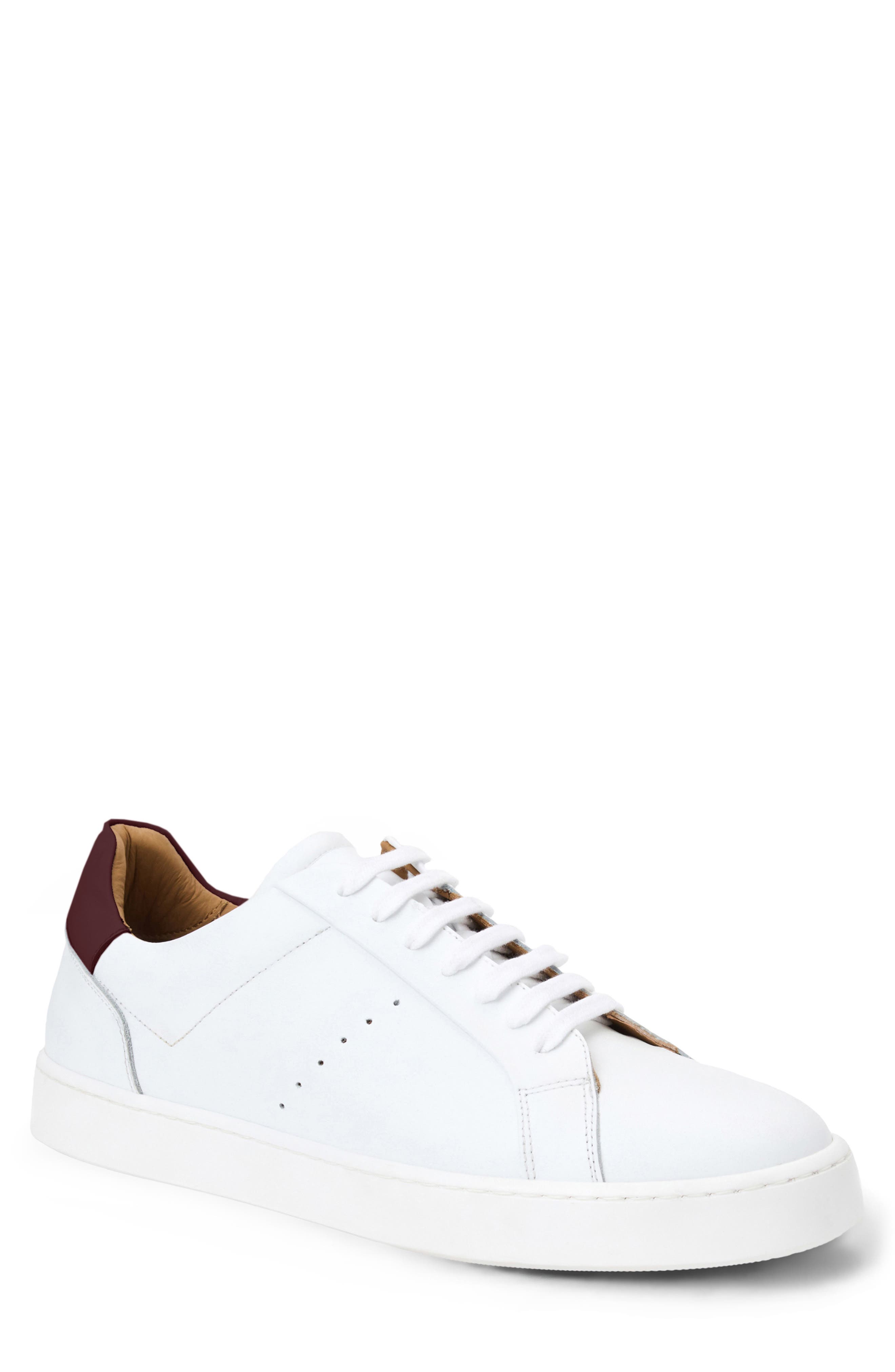  White/ Bordeaux Leather
