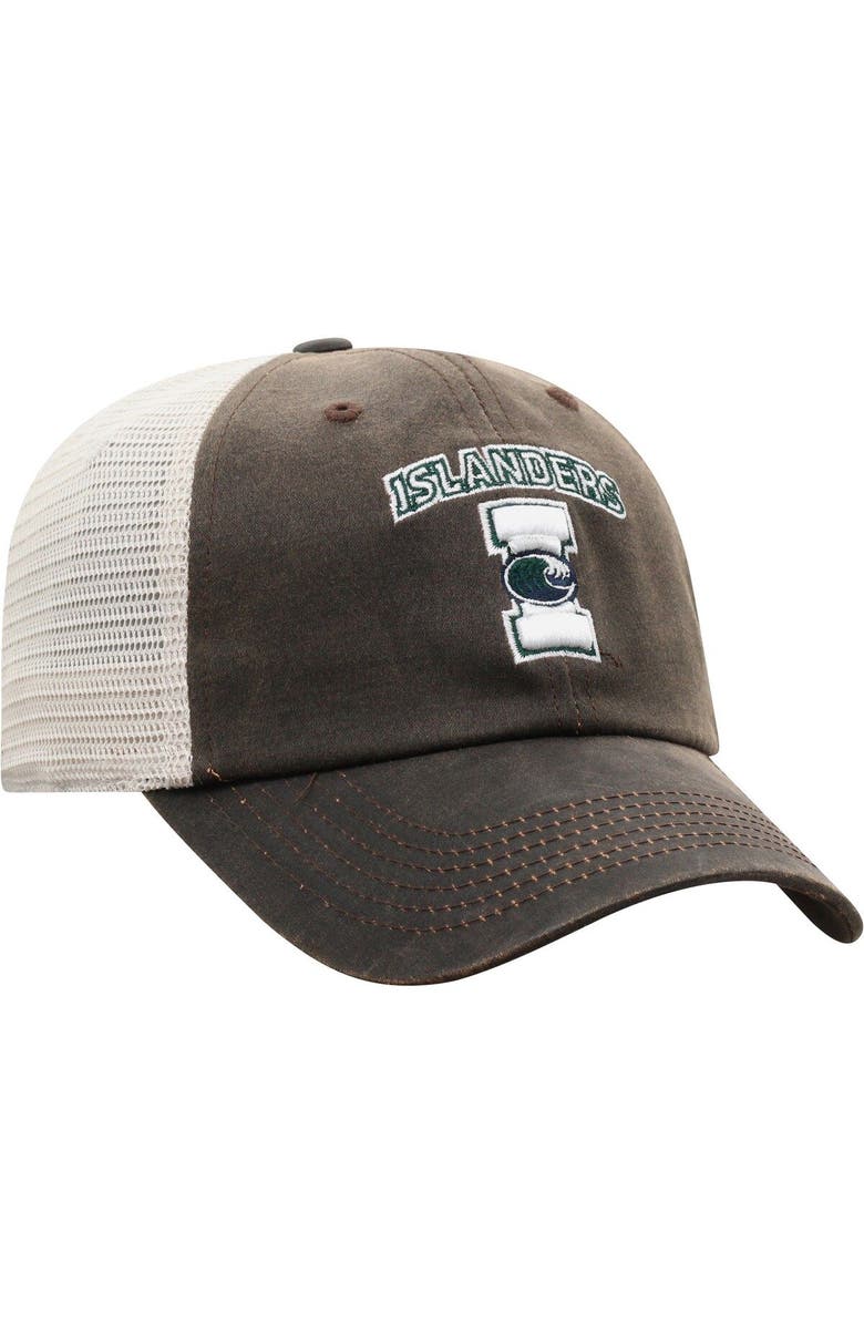 TOP OF THE WORLD Men's Top of the World Brown Texas A&M Corpus Christi Islanders Scat Mesh Trucker Snapback Hat, Alternate, color, 