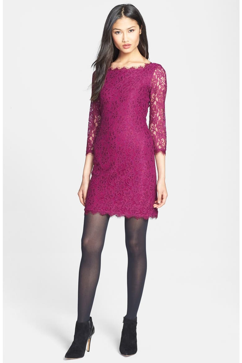 'Zarita' Lace Sheath Dress, Alternate, color, PLUM