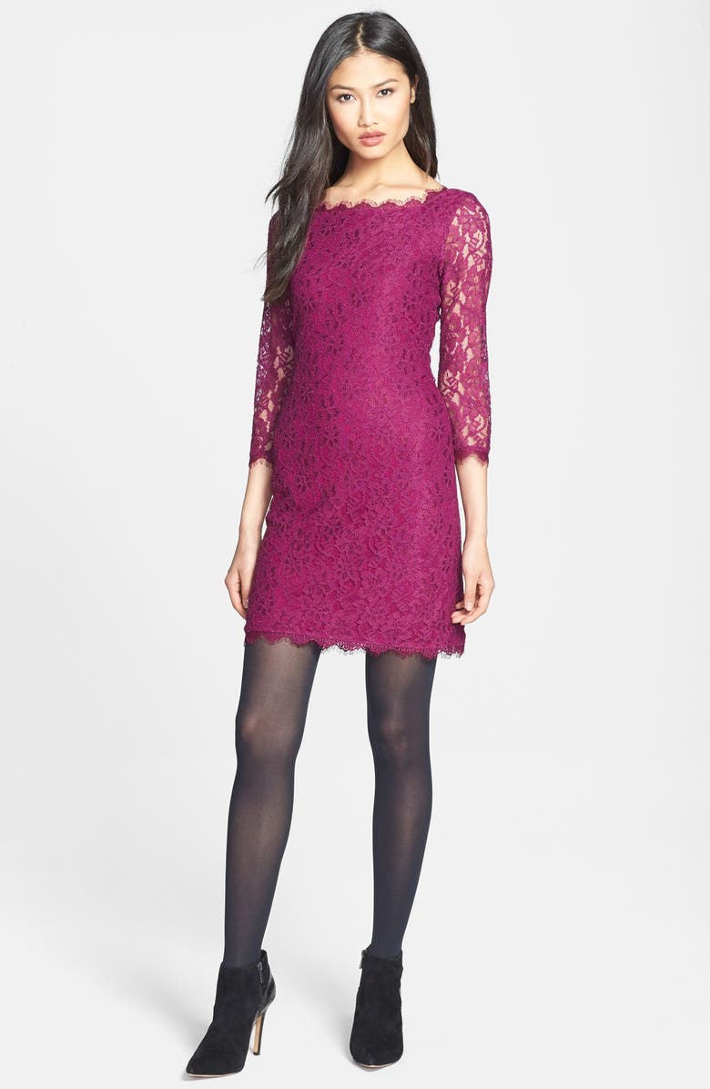 Diane von Furstenberg 'Zarita' Lace Sheath Dress, Alternate, color,