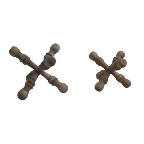 Turned Spindle Table Decor Set of 2
