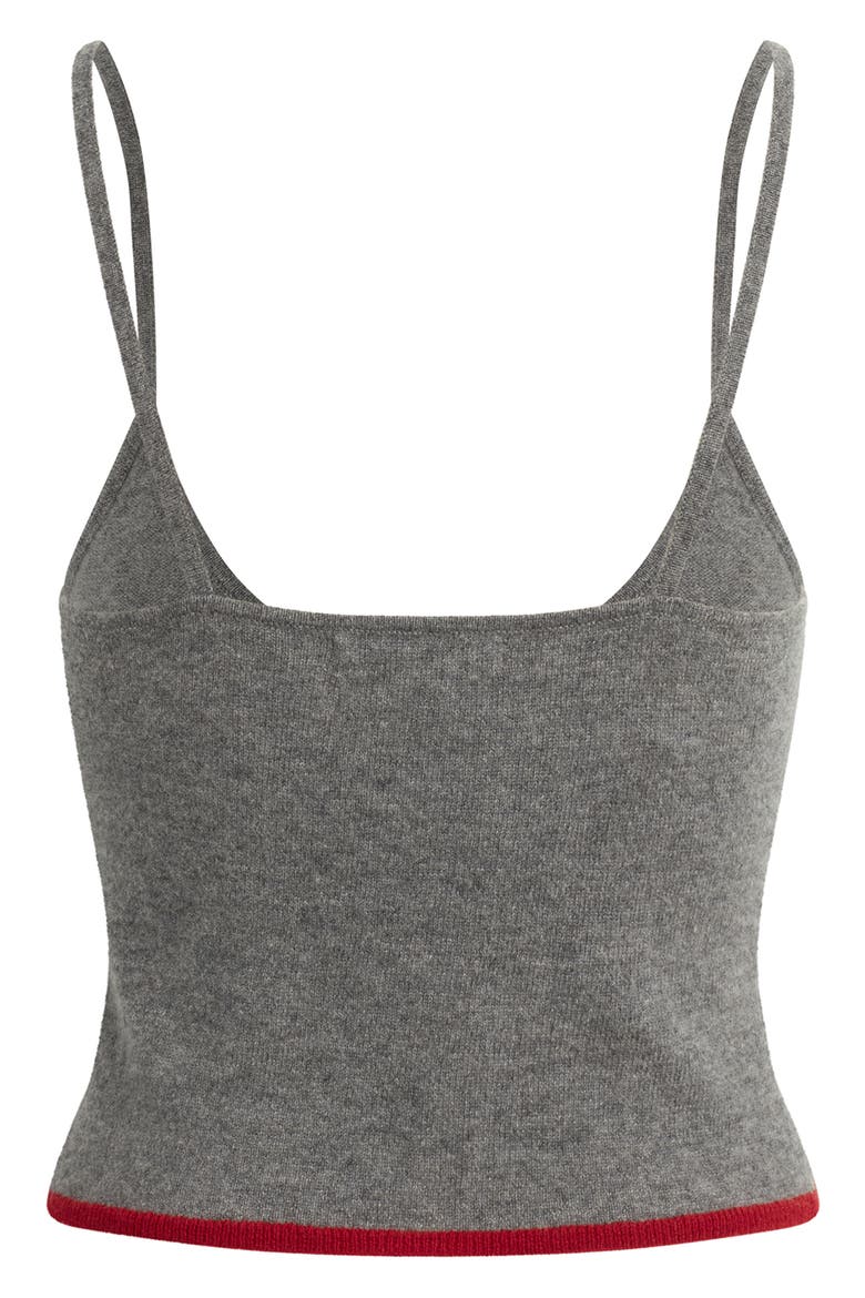 The Rebecca Cashmere Camisole Sweater, Alternate, color, DARK CHARCOAL GREY
