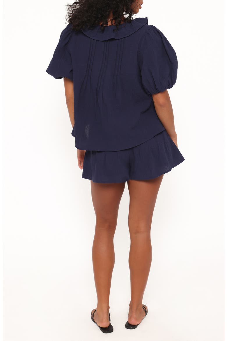 Felicity Cotton Gauze Shirt & Shorts Set, Alternate, color, NAVY