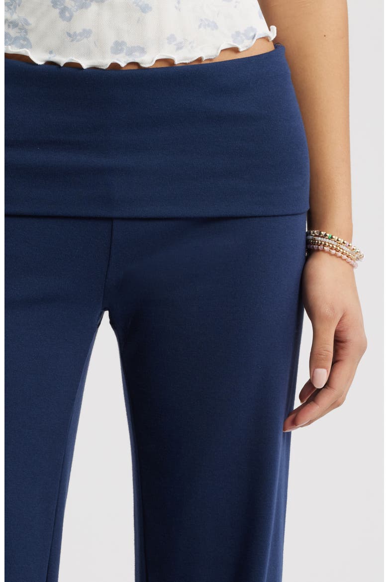 Foldover Leggings, Alternate, color, NAVY IRIS