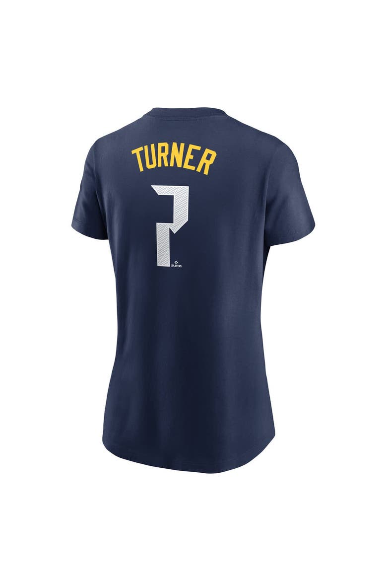 Women's Nike Trea Turner Royal Philadelphia Phillies 2024 City Connect Fuse Player Name & Number T-Shirt, Alternate, color, Royal