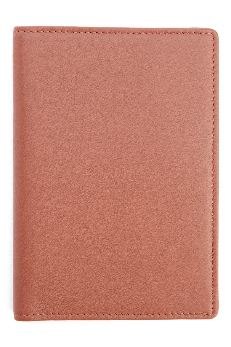 Leather Vaccine Card & Passport Holder, Main, color, TAN