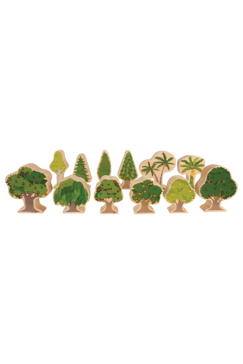 Four Seasons Wood Trees - Double-Sided, Main, color, Brown