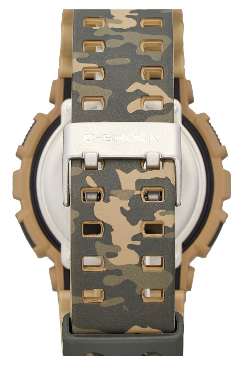 XL Camouflage Pattern Ana-Digi Watch, 55mm x 52mm, Alternate, color, BROWN CAMO