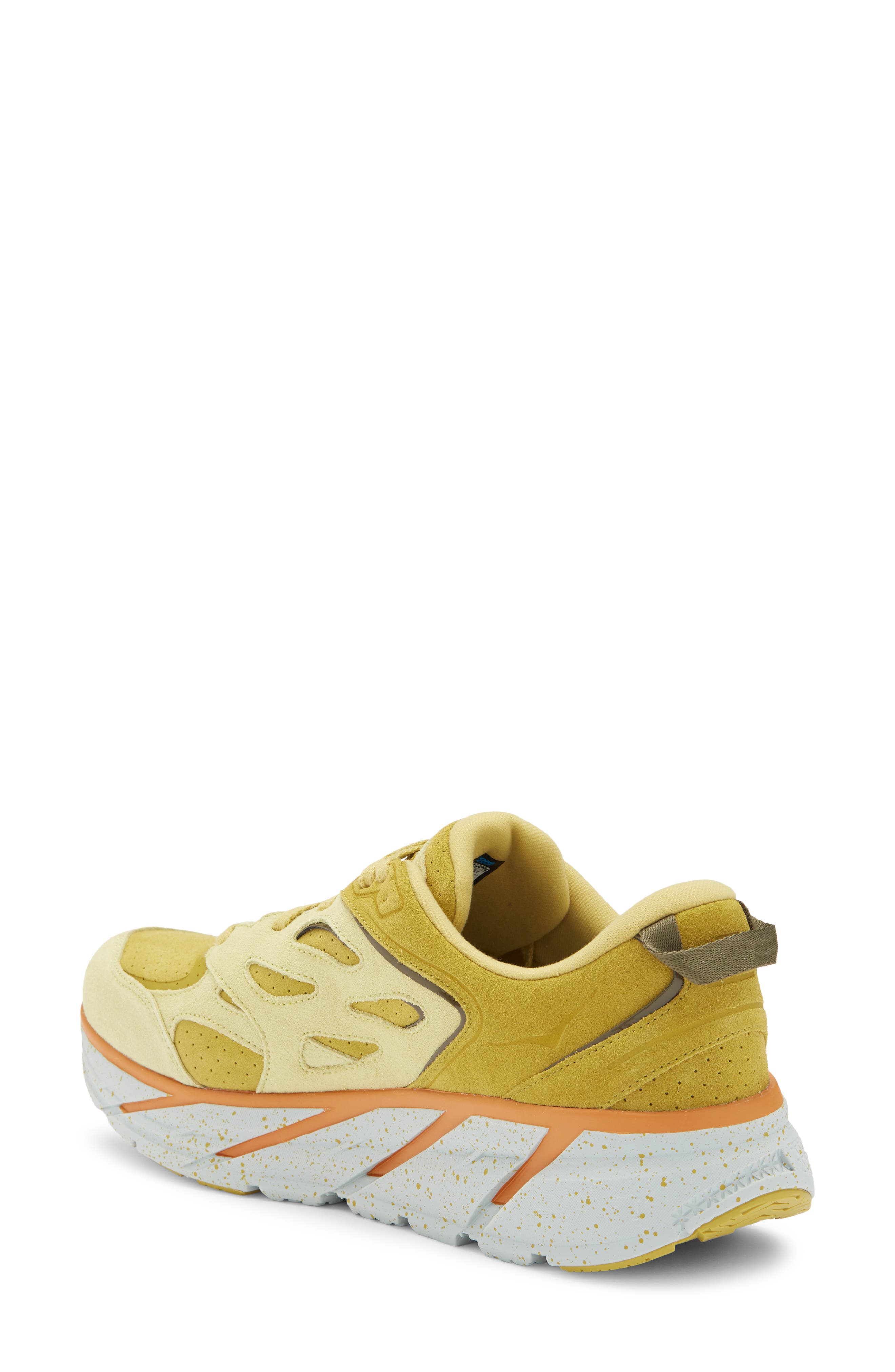 Clifton L Suede Sneaker, Alternate, color, GOLDEN LICHEN / CELERY ROOT