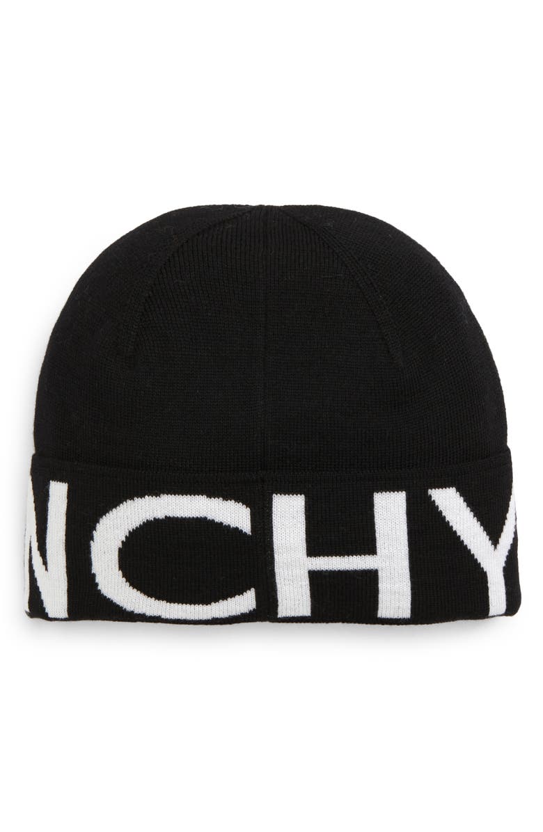 Givenchy Wool Logo Beanie, Alternate, color, 