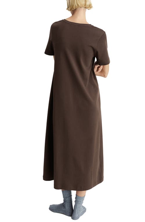 Mango V-neck Cotton Nightgown In Brown