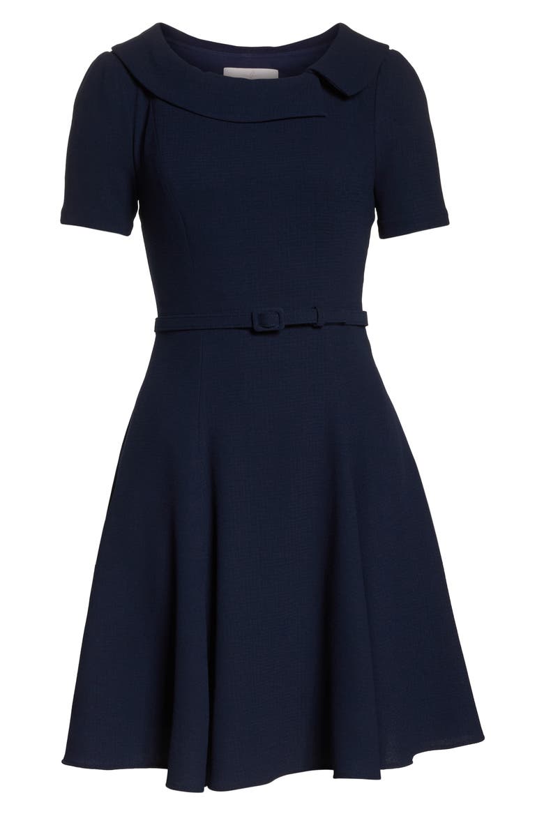 Thea Fit & Flare Dress (Nordstrom Exclusive), Alternate, color, NAVY