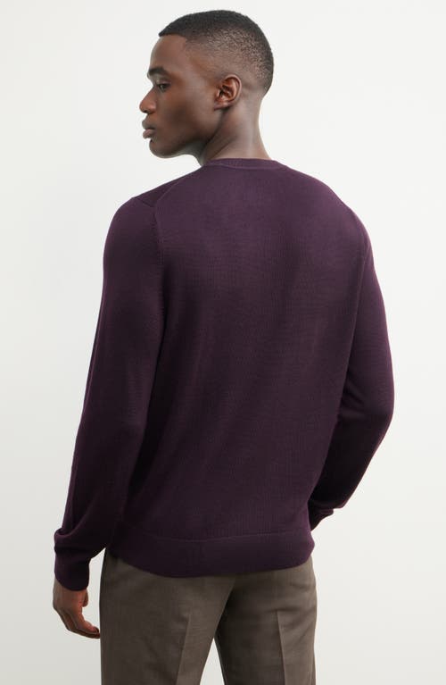 Nordstrom Italian Merino Wool Crewneck Sweater In Purple