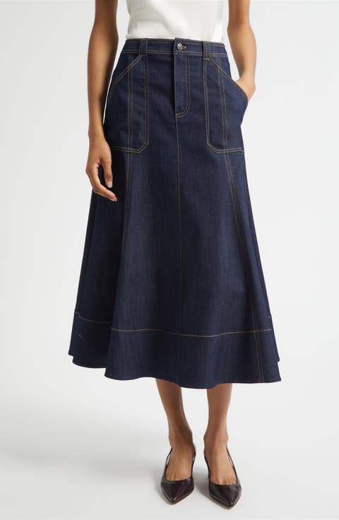Benjiy Denim Midi Skirt