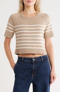 Vigoss Nautical Stripe Short Sleeve Sweater