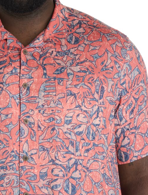 Oak Hill By Dxl Big & Tall Big Floral Sport Shirt