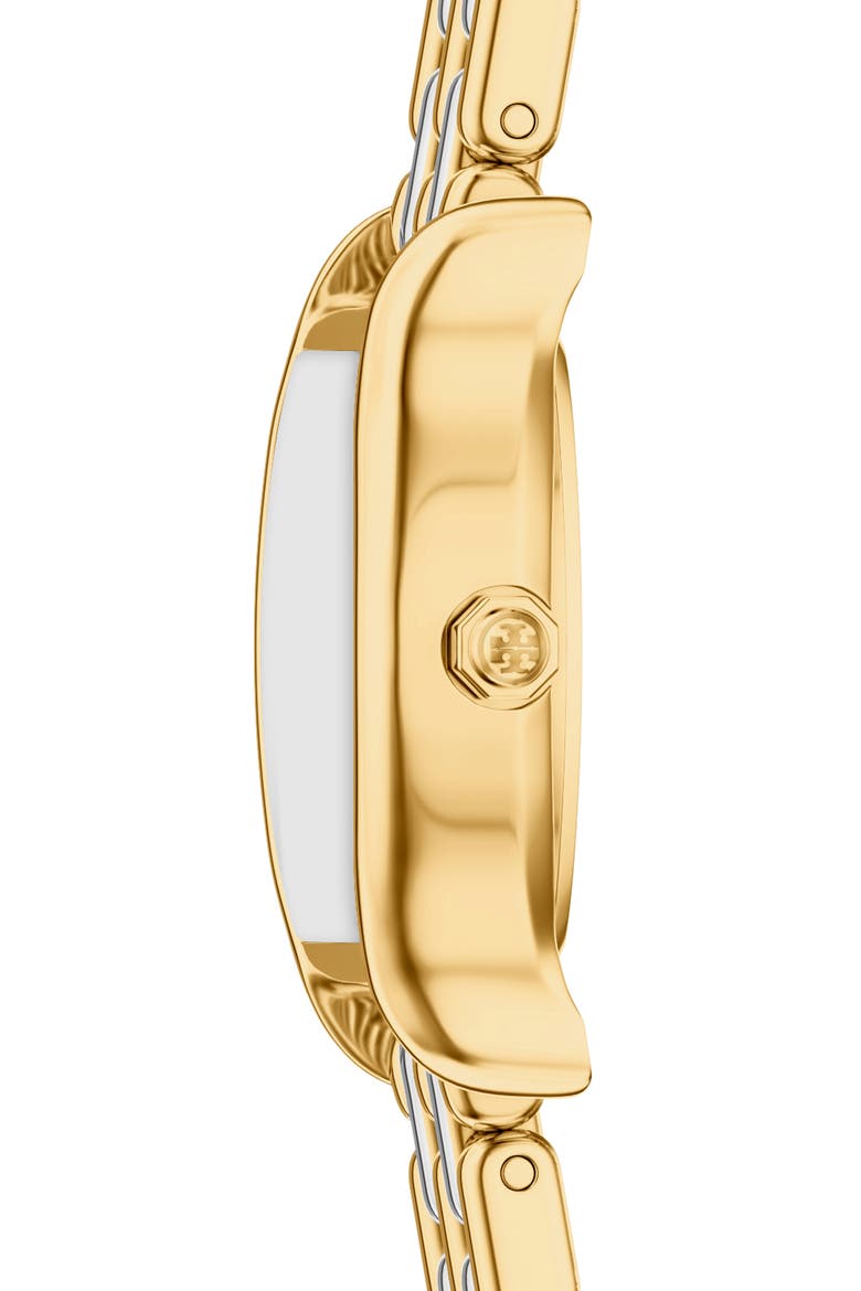 Eleanor Curve Mini Two Tone Bracelet Watch, Alternate, color, TWO TONE / PINK