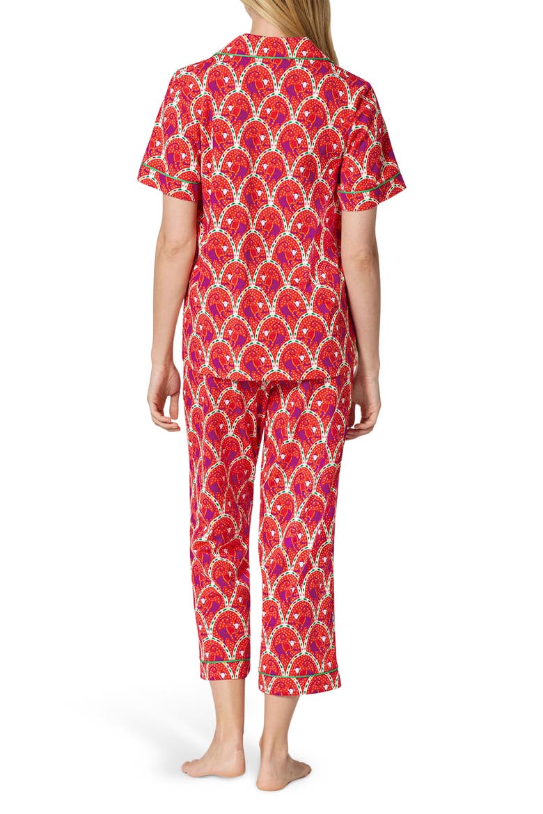 Print Short Sleeve Pajamas, Alternate, color, MONKEYING AROUND