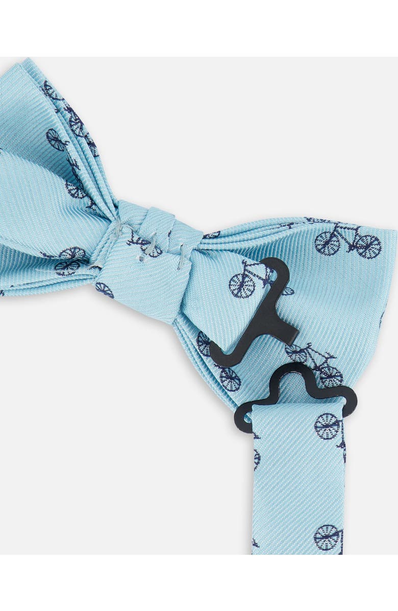 Deux par Deux Boy's Bow Tie Pale Blue With Bicycle, Alternate, color, Pale Blue With Bicycle