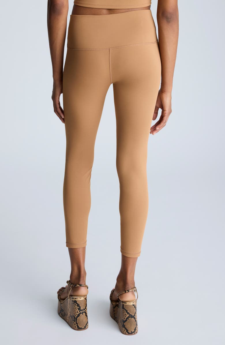 Kenneth Cole High Waist 7/8 Crop Leggings, Alternate, color, Dark Honey