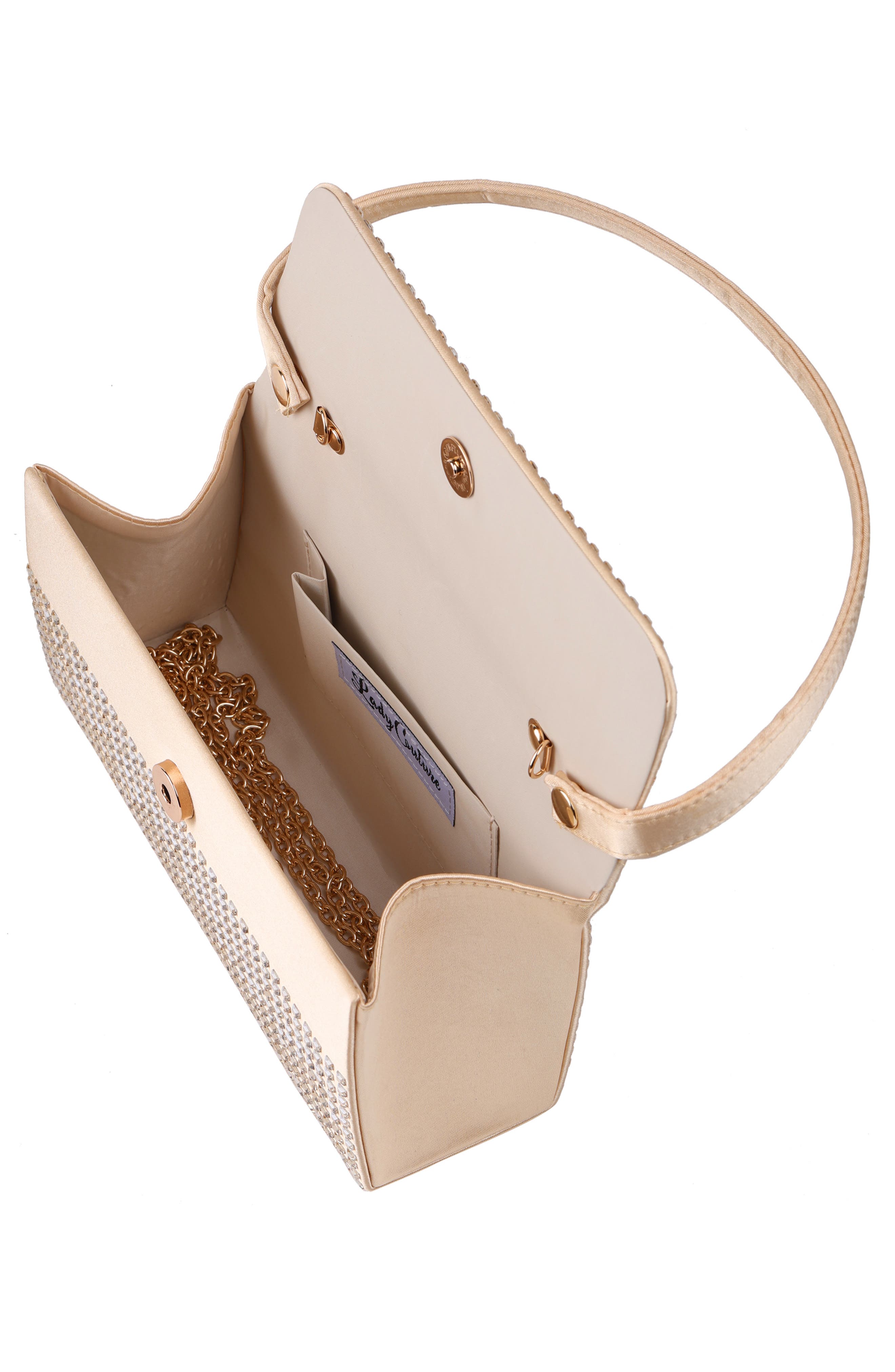 Shana Rhinestone Handbag, Alternate, color, GOLD