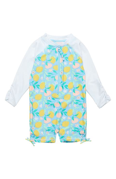 Lemon Drops Long Sleeve Sun Romper (Baby)