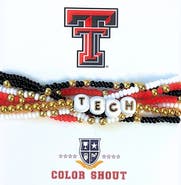 Color Shout Texas Tech Lucky 7 Bracelet Set