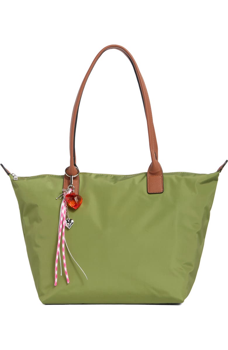 Madden Girl Nylon Tote, Main, color, Moss